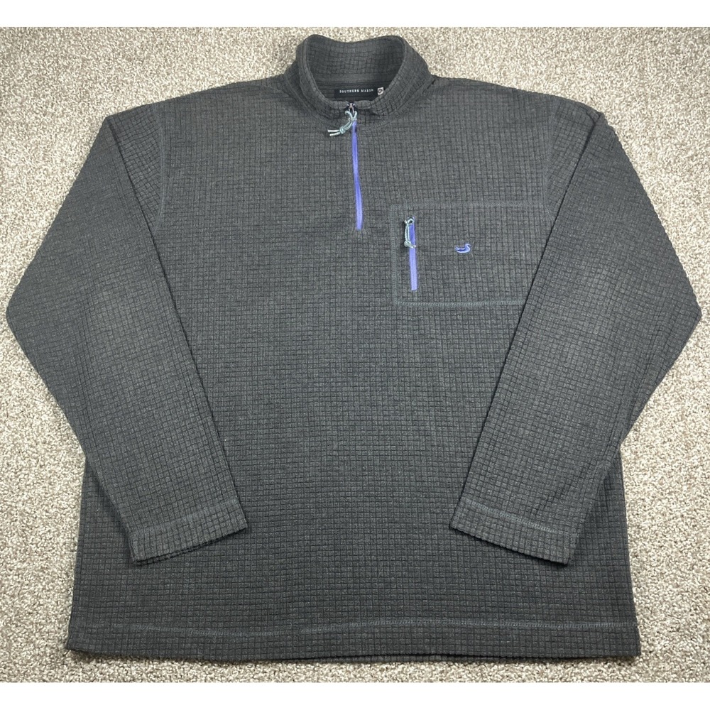 Southern Marsh Fieldtec‎ Waffle Fleece 1/4 Zip Pullover Gray Men's Size XL